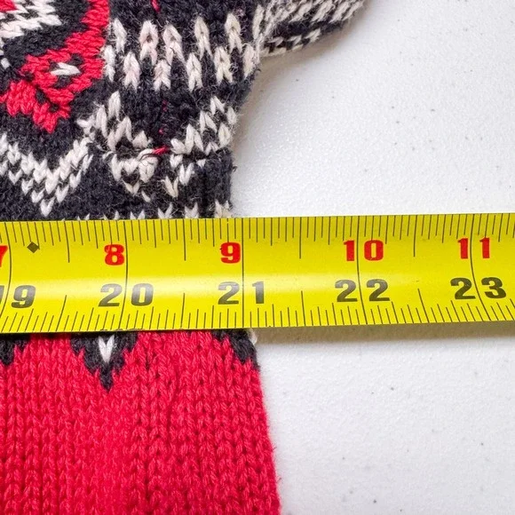 Eddie Bauer Sweater Mens XLT Tall Red Nordic Winter Colorful Festive Ski Outdoor - Picture 10 of 12